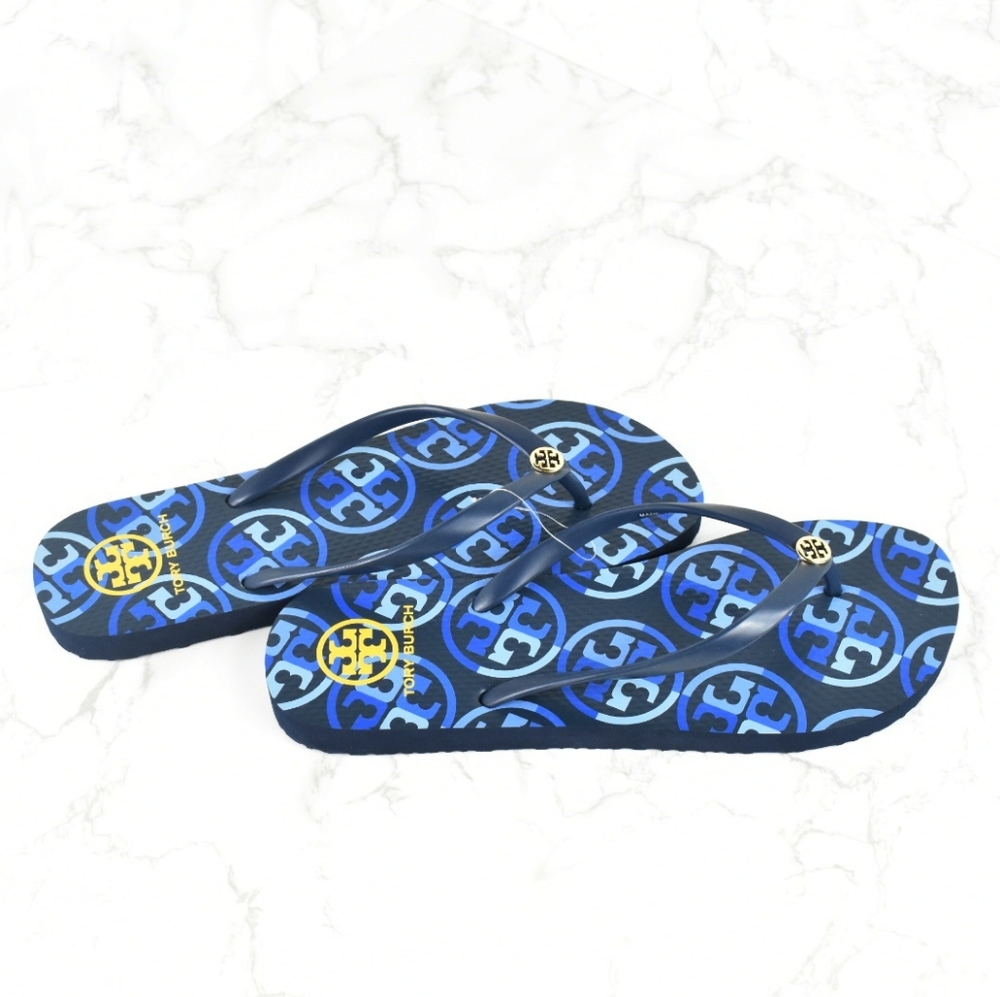 Tory Burch Flip Flops Blue - Picture 3 of 6